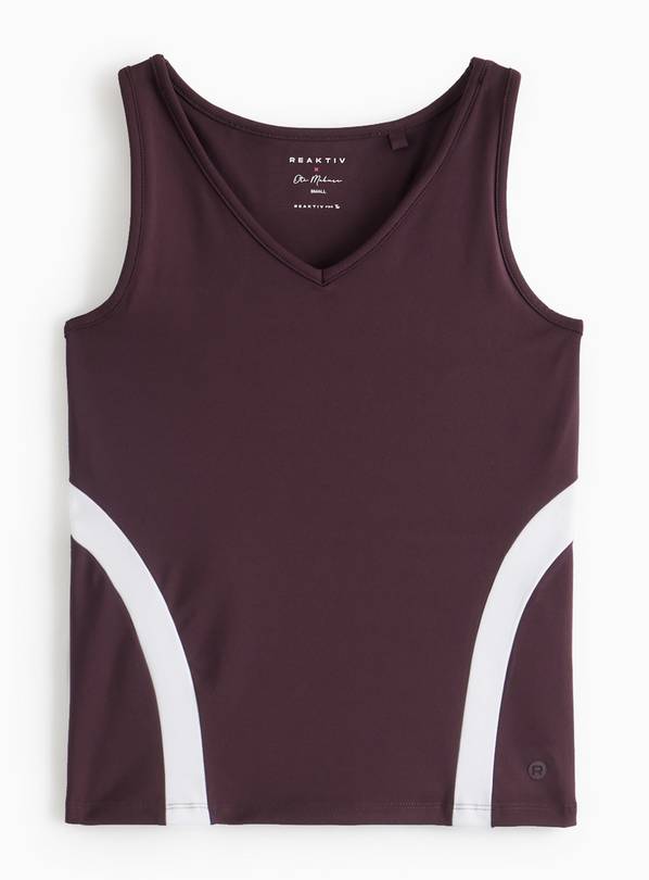 REAKTIV Plum Training Colourblock Built In Support Vest S